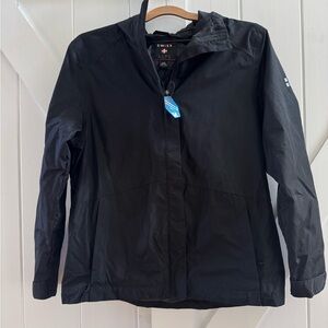 Swiss Alps Kids Large (12-14) Waterproof Windbreaker Black Jacket